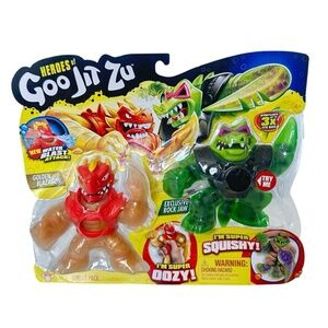 Heroes of Goo Jit Zu Versus Pack Golden Blazagon & Rock Jaw 2 Figures NEW Sealed